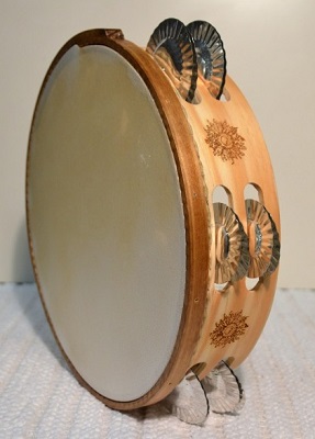 Pandero grabada de 24,5 cm EGUZKILORE
