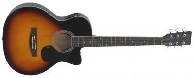 GUITARRA AC�STICA ELECTRIFICADA DAYTONA A401CESB SOMBREADA