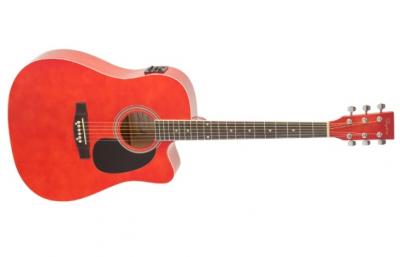 GUITARRA AC�STICA DAYTONA A411CE ELECTRIFICADA ROJA A411CERD