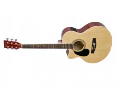 GUITARRA AC�STICA DAYTONA CUTAWAY ELECTRIFICADA NATURAL ZURDA A401CENALH