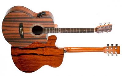 GUITARRA AC�STICA DAYTONA ELECTRIFICADA A401CE MINI JUMBO �BANO A401CEEB