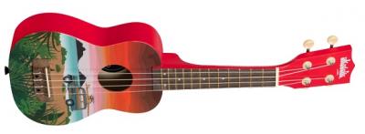 UKELELE SOPRANO SERIE UKADELIC GRAPHIC TOP UKASURF